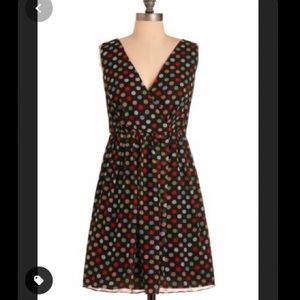 Modcloth Country Carnival polka dot Dress S